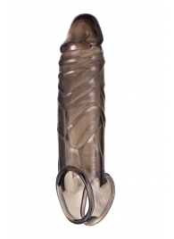 Дымчатая фаллическая насадка с подхватом и закрытой головкой - 16,2 см. - ToyFa - в Омске купить с доставкой