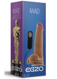 Телесный вибратор-реалистик с присоской Mad Oscar - 20 см. - EGZO