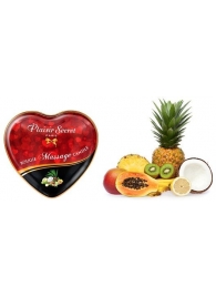 Массажная свеча с ароматом экзотических фруктов Bougie Massage Candle - 35 мл. - Plaisir Secret - купить с доставкой в Омске