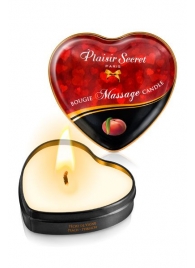 Массажная свеча с ароматом персика Bougie Massage Candle - 35 мл. - Plaisir Secret - купить с доставкой в Омске