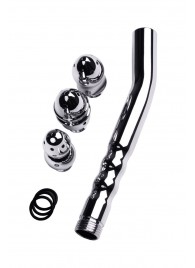 Металлический анальный душ с тремя насадками - ToyFa - купить с доставкой в Омске