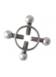 Серебристые зажимы для сосков на винтах - ToyFa - купить с доставкой в Омске