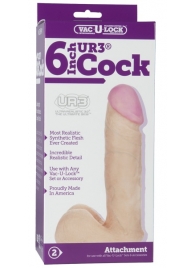 Ультра реалистичная насадка Vac-U-Lock  6  ULTRASKYN Cock - 17,3 см. - Doc Johnson - купить с доставкой в Омске
