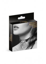 Черный чокер с двумя кольцами - Bijoux Pour Toi - купить с доставкой в Омске