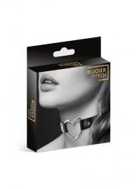 Чёрный чокер с кольцом в форме сердца - Bijoux Pour Toi - купить с доставкой в Омске