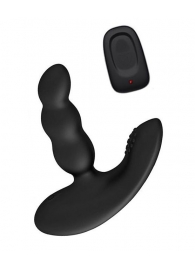 Черный силиконовый стимулятор простаты Levett Nitoc с пультом ДУ - Levett - в Омске купить с доставкой