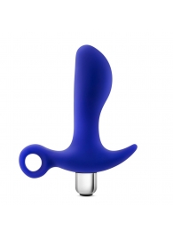 Синий стимулятор простаты с ручкой-кольцом Performance Prostimulator 02 - Blush Novelties - в Омске купить с доставкой