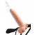 Телесный полый страпон с имитацией эякуляции 7.5  Hollow Squirting Strap-On with Balls Flesh - 21,6 см. - Pipedream - купить с доставкой в Омске