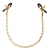Чёрные с золотом зажимы на соски Gold Chain Nipple Clamps - Pipedream - купить с доставкой в Омске