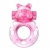 Розовое эрекционное виброкольцо на пенис Pink Bear - Baile - в Омске купить с доставкой