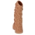 Телесная насадка с венками и открытой головкой Nude Sleeve L - 14 см. - KOKOS - в Омске купить с доставкой