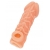 Телесная закрытая насадка с венками Cock Sleeve Size L - 17,6 см. - KOKOS - в Омске купить с доставкой