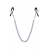 Зажимы для сосков с фиолетовой цепочкой Sweet Caress Nipple Chain - Sweet Caress - купить с доставкой в Омске