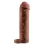 Коричневая насадка с кольцом Perfect 2 Extension with Ball Strap - 19 см. - Pipedream - в Омске купить с доставкой