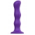 Фиолетовая насадка Strap-On-Me Dildo Geisha Balls size M - Strap-on-me - купить с доставкой в Омске