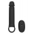 Черная насадка-удлинитель с вибрацией Vibrating Extender With Remote - Dream Toys - в Омске купить с доставкой