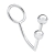 Кольцо на пенис с анальным стимулятором Two Bead Stainless Steel Anal Hook   Cock Ring - BlueLine - в Омске купить с доставкой