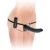 Черный страпон с вагинальной пробкой Deluxe Vibrating Penetrix Strap-On - 19 см. - Pipedream - купить с доставкой в Омске