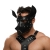 Черная кожаная маска «Собака» - Crazy Handmade - купить с доставкой в Омске