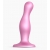 Розовая насадка Strap-On-Me Dildo Plug Curvy size M - Strap-on-me - купить с доставкой в Омске
