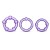 Набор из 3 фиолетовых эрекционных колец Stay Hard Beaded Cockrings - Blush Novelties - в Омске купить с доставкой