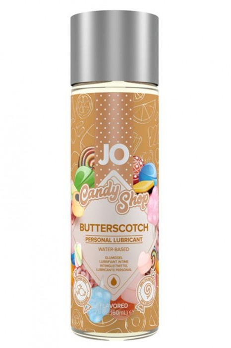 Смазка на водной основе Candy Shop Butterscotch с ароматом ирисок - 60 мл. - System JO - купить с доставкой в Омске