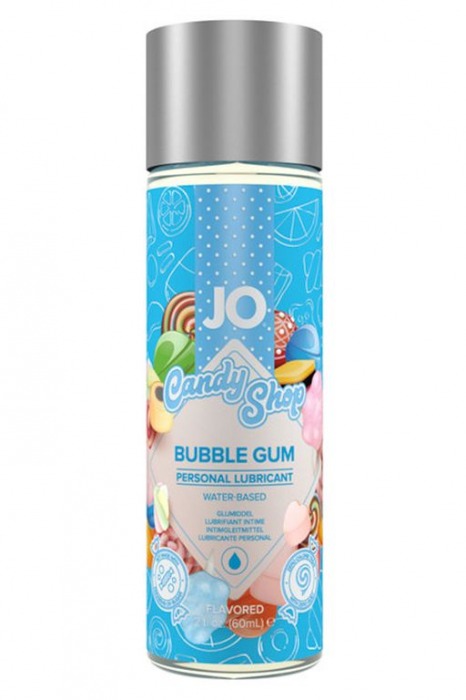 Смазка на водной основе Candy Shop Bubblegum с ароматом жвачки - 60 мл. - System JO - купить с доставкой в Омске