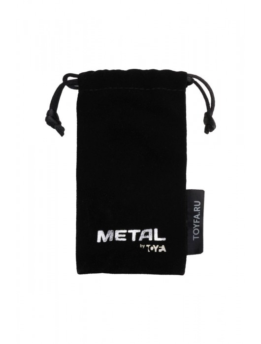 Серебристая коническая анальная пробка с красным кристаллом - 8 см. - ToyFa - купить с доставкой в Омске