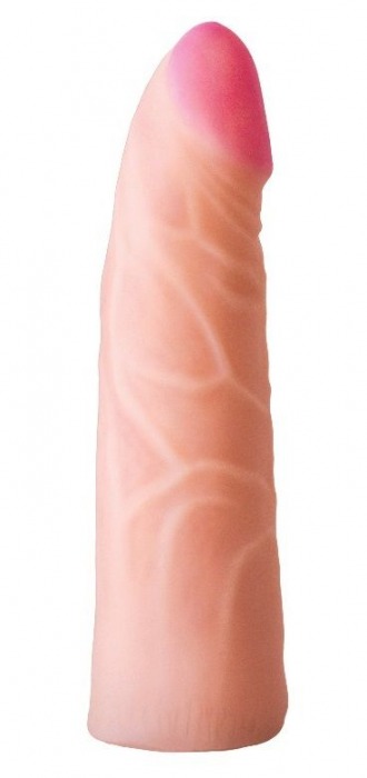 Фаллическая насадка на трусики харнесс - 17,5 см. - LOVETOY (А-Полимер) - купить с доставкой в Омске