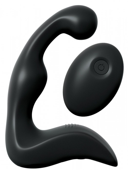 Черный вибромассажер простаты с пультом ДУ Control P-Spot Pro - Pipedream - в Омске купить с доставкой