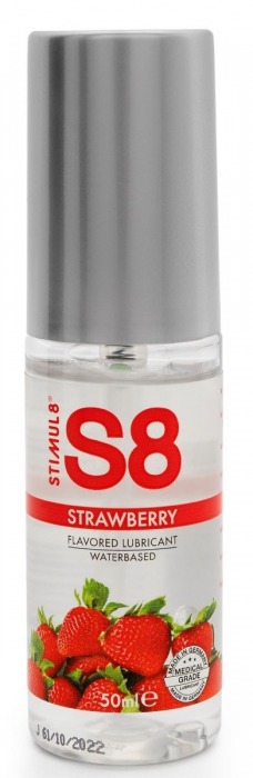Лубрикант S8 Flavored Lube со вкусом клубники - 50 мл. - Stimul8 - купить с доставкой в Омске