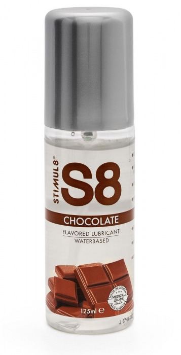 Смазка на водной основе S8 Flavored Lube со вкусом шоколада - 125 мл. - Stimul8 - купить с доставкой в Омске