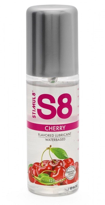 Смазка на водной основе S8 Flavored Lube со вкусом вишни - 125 мл. - Stimul8 - купить с доставкой в Омске