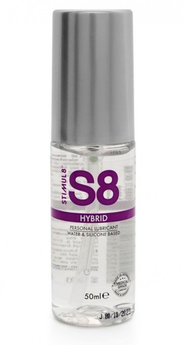 Cмазка на водно-силиконовой основе S8 Hybrid - 50 мл. - Stimul8 - купить с доставкой в Омске