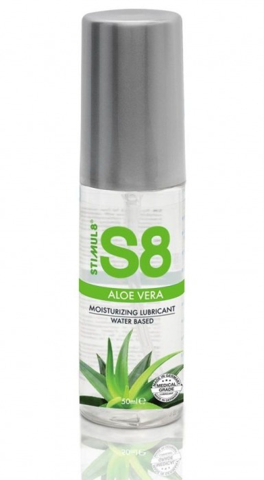 Лубрикант на водной основе S8 Aloe Vera Lube с алоэ вера - 50 мл. - Stimul8 - купить с доставкой в Омске