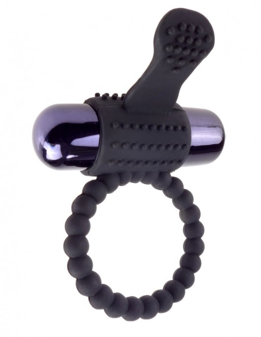 Черное эрекционное виброкольцо Vibrating Silicone Super Ring - Pipedream - в Омске купить с доставкой
