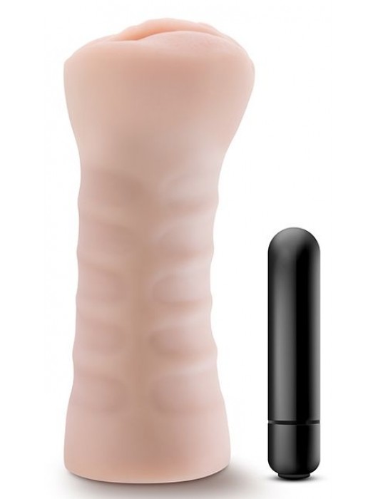 Телесный мастурбатор-вагина с вибропулей Ashley - Blush Novelties - в Омске купить с доставкой