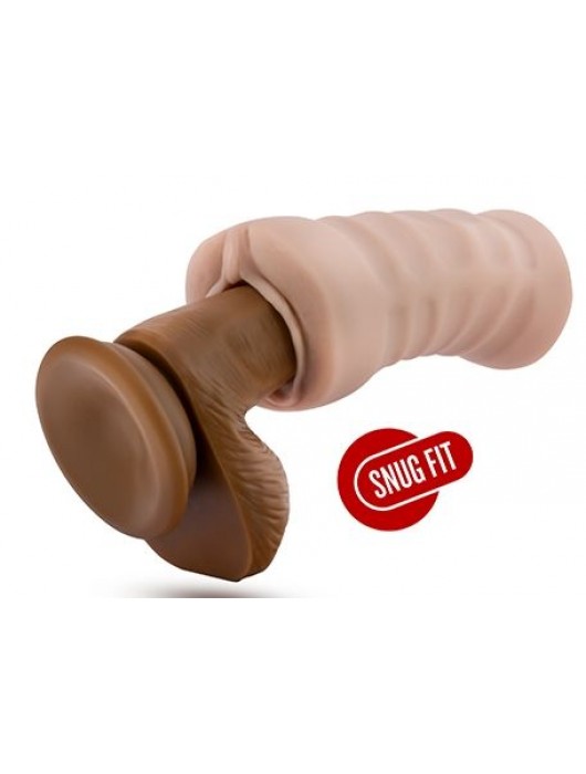 Телесный мастурбатор-вагина с вибропулей Ashley - Blush Novelties - в Омске купить с доставкой