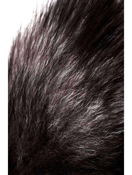 Серебристая металлическая анальная втулка с хвостом чернобурой лисы - размер S - ToyFa - купить с доставкой в Омске