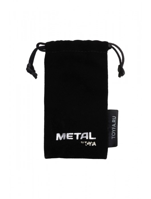 Серебристая конусовидная анальная пробка с фиолетовым кристаллом - 7 см. - ToyFa - купить с доставкой в Омске