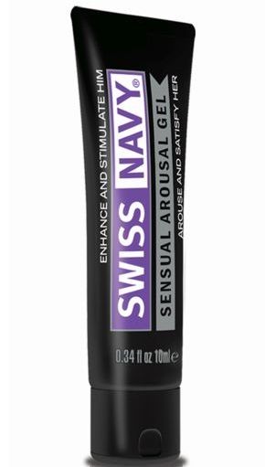Возбуждающий гель-лубрикант на водной основе Sensual Arousal Lubricant - 10 мл. - Swiss navy - купить с доставкой в Омске