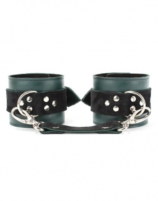 Изумрудные наручники Ladys Arsenal на карабинах - БДСМ Арсенал - купить с доставкой в Омске