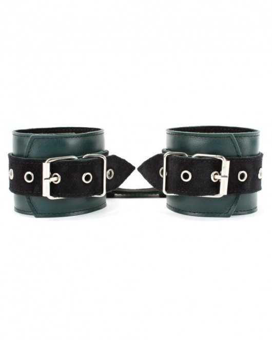 Изумрудные наручники Ladys Arsenal на карабинах - БДСМ Арсенал - купить с доставкой в Омске