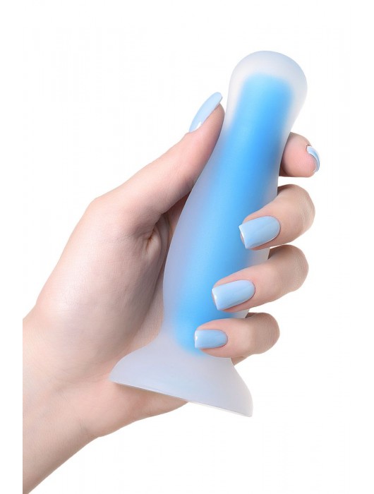 Голубая, светящаяся в темноте анальная втулка Namor Glow - 12,5 см. - ToyFa