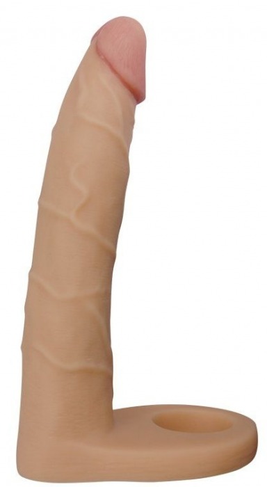 Телесная насадка-фаллоимитатор для двойного проникновения - 17 см. - Lovetoy - купить с доставкой в Омске