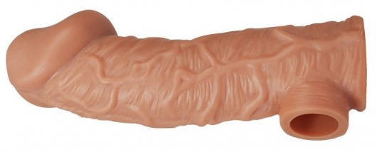 Телесная насадка на фаллос с фиксацией мошонки EXTREME SLEEVE - 15,6 см. - KOKOS - в Омске купить с доставкой