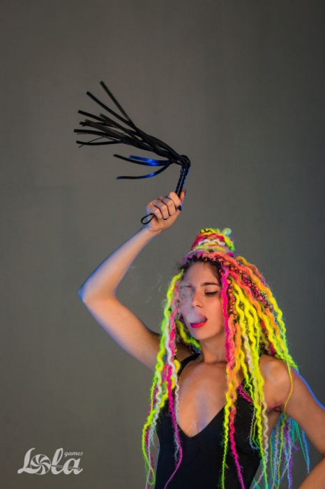 Черная плеть Party Hard Risque - 63,5 см. - Lola Games - купить с доставкой в Омске