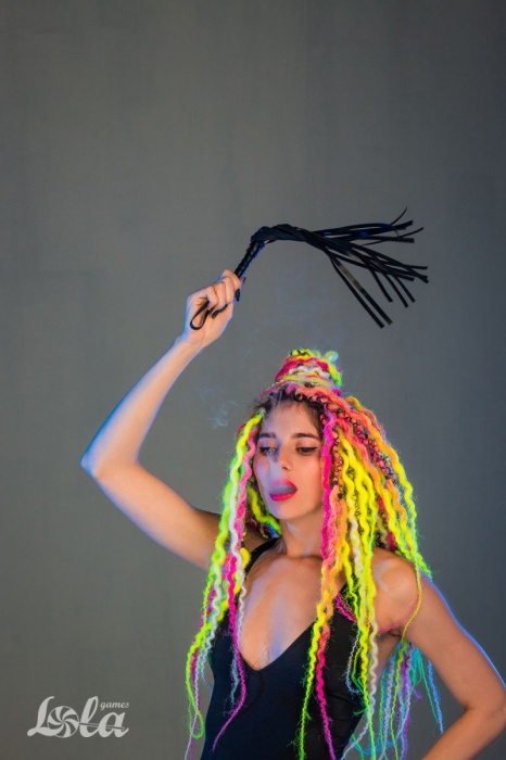 Черная плеть Party Hard Risque - 63,5 см. - Lola Games - купить с доставкой в Омске