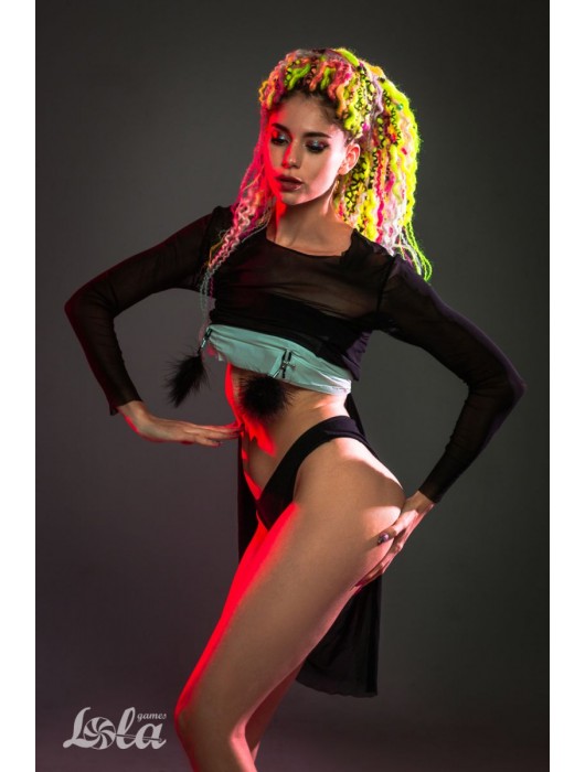 Зажимы на соски с черным пухом Euphoric - Lola Games - купить с доставкой в Омске