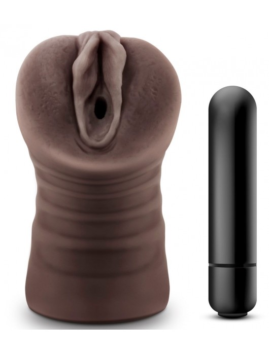 Коричневый мастурбатор-вагина Hot Chocolate Brianna - Blush Novelties - в Омске купить с доставкой